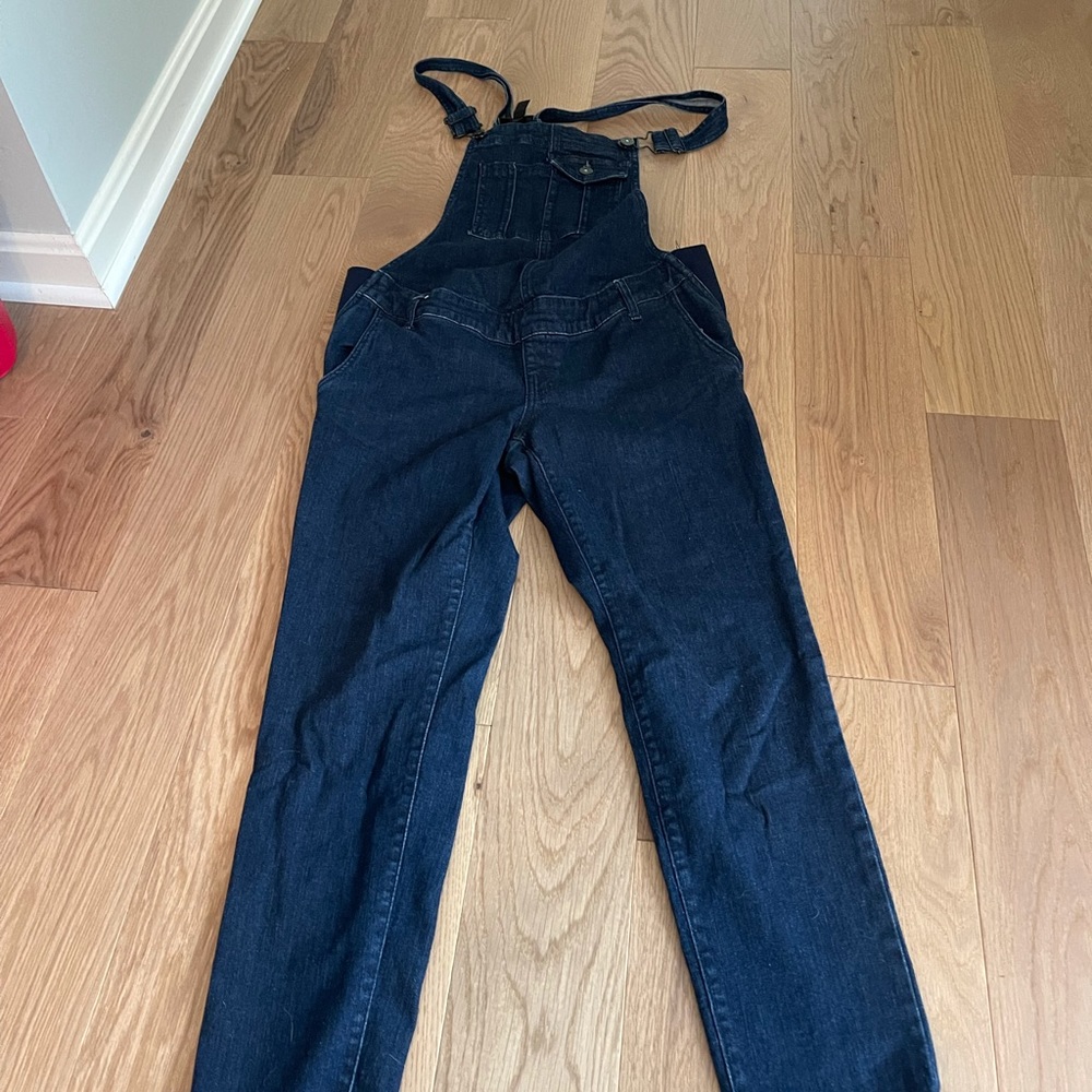 Xsmall indigo dark blue maternity overalls